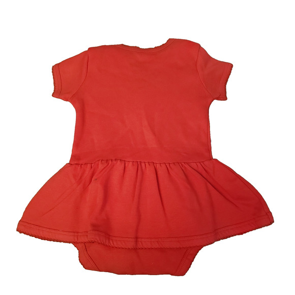 Buc-ee’s Baby Girl Red Romper Dress 3M Beaver Logo Bodysuit New with Tags - Picture 6 of 6